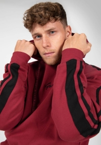 Gorilla Wear - Banks Oversized Hoodie – Rot / Schwarz