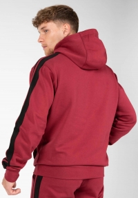 Gorilla Wear - Banks Oversized Hoodie – Rot / Schwarz