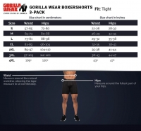 Gorilla Wear - Boxershorts 3-Pack – Grau / Blau / Rot