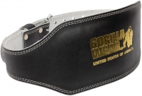Gorilla Wear - 6 Inch Padded Leather Lifting Belt - Black/Gold