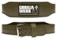 Gorilla Wear - 4 Inch Padded Leather Lifting Belt - Army Green