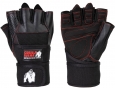 Gorilla Wear - Dallas Wrist Wraps Gloves - Black/Red Stitched