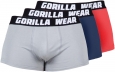 Gorilla Wear - Boxershorts 3-Pack – Grau / Blau / Rot