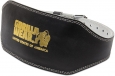 Gorilla Wear - 6 Inch Padded Leather Lifting Belt - Black/Gold